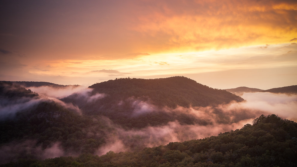 Arkansas Wallpapers - Sunset From High Above Richland Campground Arkansas Wallpapers - Sunset From High Above Richland Campground